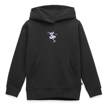 Meerjungfrau zum 3. Jahrestag - Kinder Premium Organic Hoodie - Schwarz - Vorne - AI Model Kid Male (0cm)