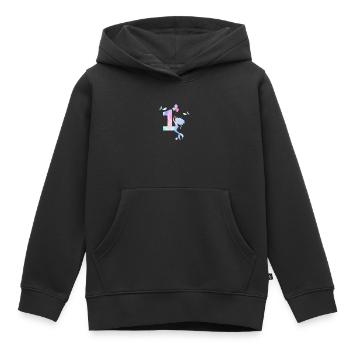 Meerjungfrau zum 1. Jahrestag - Kinder Premium Organic Hoodie - Schwarz - Vorne - AI Model Kid Male (0cm)