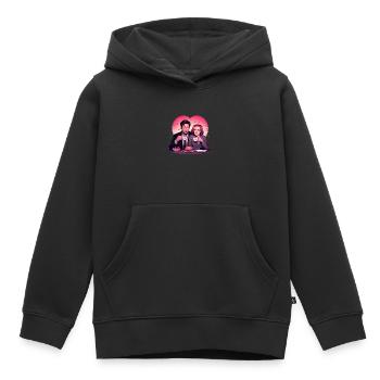 Romantisches Mittagessen und Kaffee - Kinder Premium Organic Hoodie - Schwarz - Vorne - AI Model Kid Male (0cm)