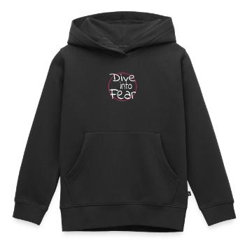happy resilient courage present courage mindset - Kinder Premium Organic Hoodie - Schwarz - Vorne - AI Model Kid Male (0cm)