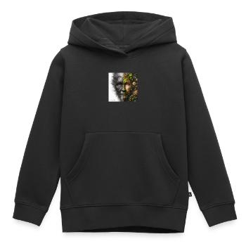 Mutter und Vater Erde - Kinder Premium Organic Hoodie - Schwarz - Vorne - AI Model Kid Male (0cm)