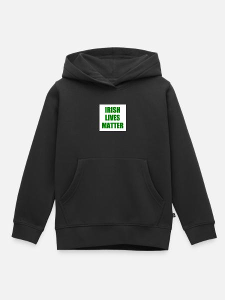 irish lives matter - Kinder Premium Organic Hoodie - Schwarz