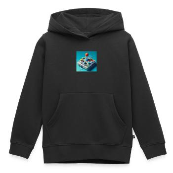 Joystick 8 - Kinder Premium Organic Hoodie - Schwarz - Vorne - AI Model Kid Male (0cm)