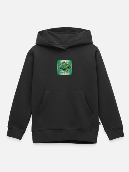 Sternzeichen Fisch - Kinder Premium Organic Hoodie - Schwarz