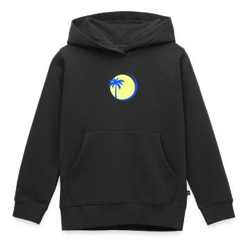 palmier - Sweat Premium à capuche enfant bio - noir - Devant - AI Model Kid Male (0cm)