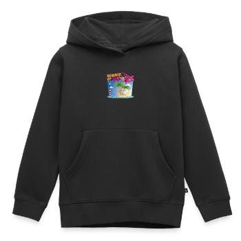 L’été coloré de 2024 - Sweat Premium à capuche enfant bio - noir - Devant - AI Model Kid Male (0cm)