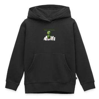 Social Distancing - Kinder Premium Organic Hoodie - Schwarz - Vorne - AI Model Kid Male (0cm)