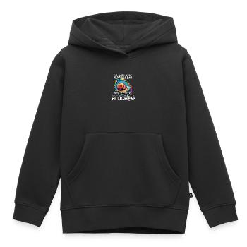 Motivationsspruch Ich werde nicht aufgeben - Kinder Premium Organic Hoodie - Schwarz - Vorne - AI Model Kid Male (0cm)