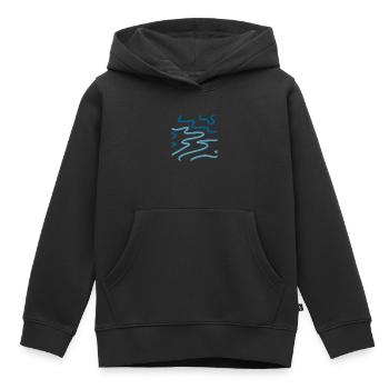 Abstrakt - Kinder Premium Organic Hoodie - Schwarz - Vorne - AI Model Kid Male (0cm)
