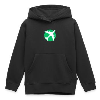 Flugreisen - Kinder Premium Organic Hoodie - Schwarz - Vorne - AI Model Kid Male (0cm)