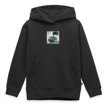 Protection de l’environnement - Sweat Premium à capuche enfant bio - noir - Devant - AI Model Kid Male (0cm)