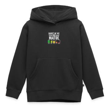 Humour Maitre D'école Pour Fin D'année Scolaire - Sweat Premium à capuche enfant bio - noir - Devant - AI Model Kid Male (0cm)