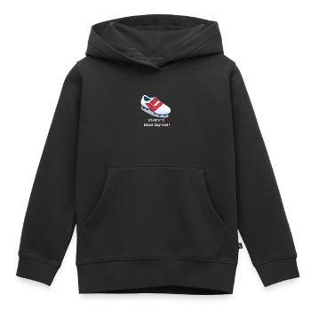 Fußball Fußballschuh lustiger Spruch - Kinder Premium Organic Hoodie - Schwarz - Vorne - AI Model Kid Male (0cm)