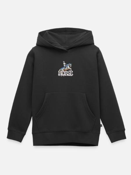 Springreiterin Chrom 2 - Kinder Premium Organic Hoodie - Schwarz