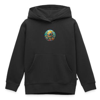 Diving helmet with fish on the bottom of the sea - Kids Premium Organic Hoodie - black - Front - AI Model Kid Male (0cm)