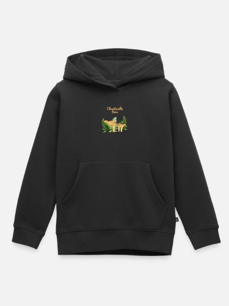 Pfifferlinge im Wald - Kinder Premium Organic Hoodie - Schwarz