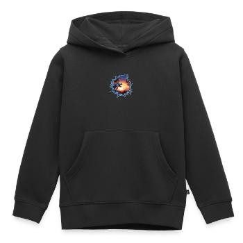Dinosaurier T-Rex Aufkleber - Kinder Premium Organic Hoodie - Schwarz - Vorne - AI Model Kid Male (0cm)