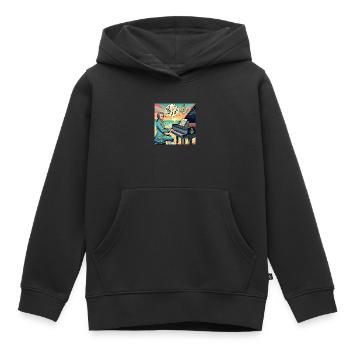 Mozart war Freimaurer - Kinder Premium Organic Hoodie - Schwarz - Vorne - AI Model Kid Male (0cm)