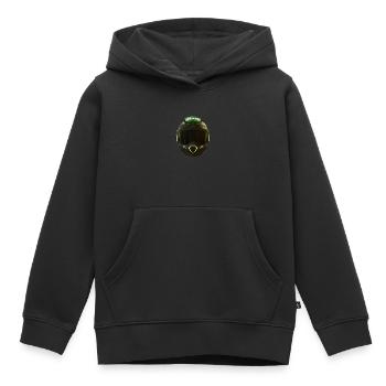 Schlanker futuristischer Helm - Kinder Premium Organic Hoodie - Schwarz - Vorne - AI Model Kid Male (0cm)