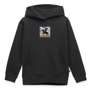 Black Alicorn - Kids Premium Organic Hoodie - black - Front - AI Model Kid Male (0cm)