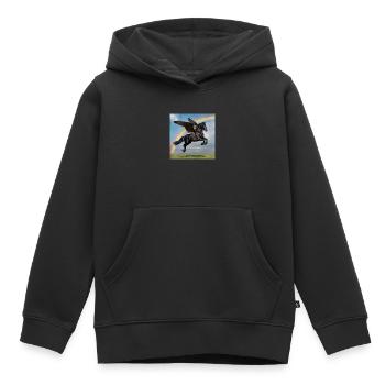 Rainbow Pegasus - Kinder Premium Organic Hoodie - Schwarz - Vorne - AI Model Kid Male (0cm)