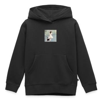 Vers le rêve - Sweat Premium à capuche enfant bio - noir - Devant - AI Model Kid Male (0cm)