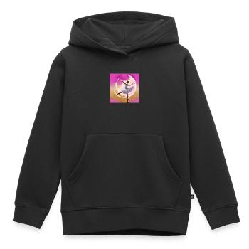 Ideally - Kids Premium Organic Hoodie - black - Front - AI Model Kid Male (0cm)