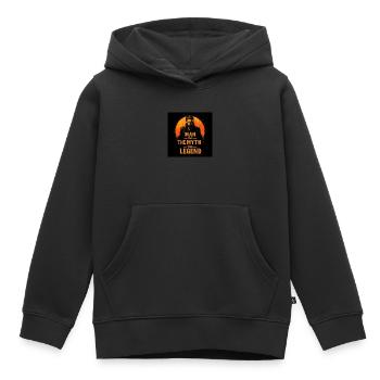 The man, the myth, the legend - Kids Premium Organic Hoodie - black - Front - AI Model Kid Male (0cm)