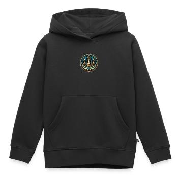 Schach Kreis Brett - Kinder Premium Organic Hoodie - Schwarz - Vorne - AI Model Kid Male (0cm)