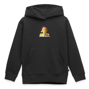 Cyber Santa Lemon - Kids Premium Organic Hoodie - black - Front - AI Model Kid Male (0cm)
