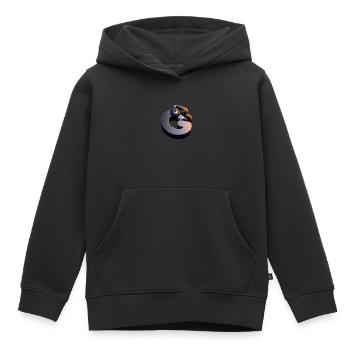 Funny gorilla on letter G - Kids Premium Organic Hoodie - black - Front - AI Model Kid Male (0cm)