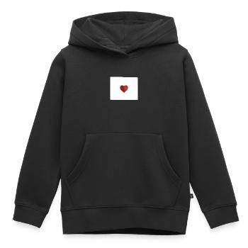 Liebesbrief - Kinder Premium Organic Hoodie - Schwarz - Vorne - AI Model Kid Male (0cm)