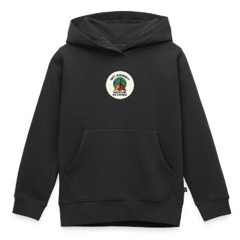 UNITÉ DANS LA DIVERSITÉ - Sweat Premium à capuche enfant bio - noir - Devant - AI Model Kid Male (0cm)