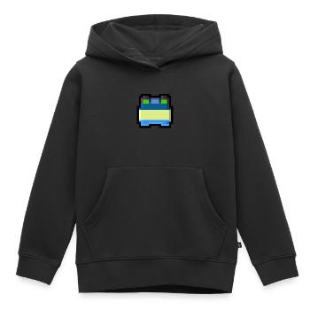 Pixel Smile - Kinder Premium Organic Hoodie - Schwarz - Vorne - AI Model Kid Male (0cm)