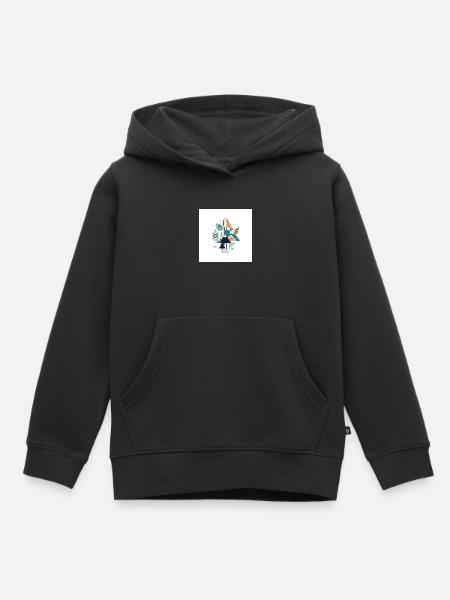 Moderne Natur - Kinder Premium Organic Hoodie - Schwarz
