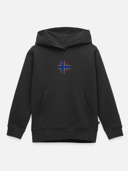 geo_dotsphere_norway_3c02 - Kinder Premium Organic Hoodie - Schwarz
