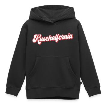 Kuschelfornia Kuschelig | Farben änderbar - Kinder Premium Organic Hoodie - Schwarz - Vorne - AI Model Kid Male (0cm)
