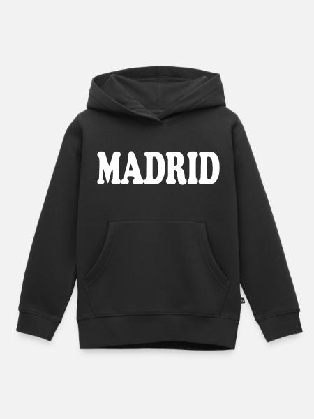 madrid - Kinder Premium Organic Hoodie - Schwarz
