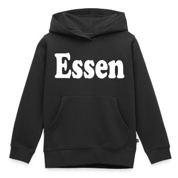 eat - Kids Premium Organic Hoodie - black - Front - AI Model Kid Male (0cm)