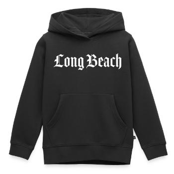 Long Beach California Kalifornien USA Geschenk - Kinder Premium Organic Hoodie - Schwarz - Vorne - AI Model Kid Male (0cm)