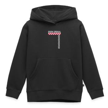 glagoljica Vukovar na http://WWW.CROATIAN-TEAM.de - Kinder Premium Organic Hoodie - Schwarz - Vorne - AI Model Kid Male (0cm)