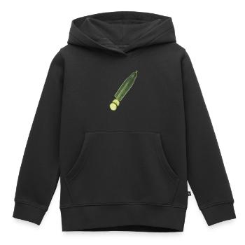 Gurke - Kinder Premium Organic Hoodie - Schwarz - Vorne - AI Model Kid Male (0cm)