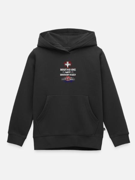 Schweiz-Kroatien - Kinder Premium Organic Hoodie - Schwarz