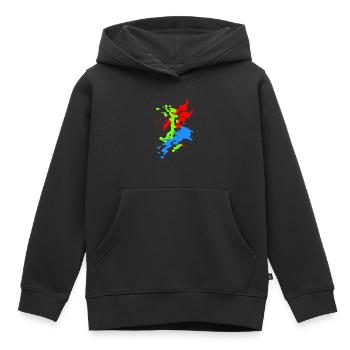 stain - Sweat Premium à capuche enfant bio - noir - Devant - AI Model Kid Male (0cm)