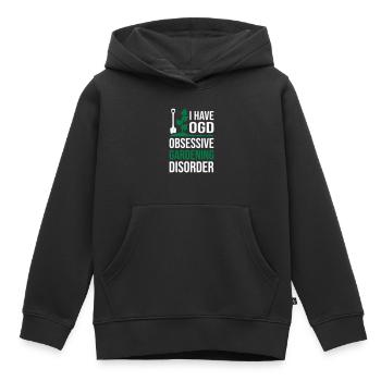 Trouble obsessionnel du jardinage - Sweat Premium à capuche enfant bio - noir - Devant - AI Model Kid Male (0cm)