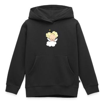 Little angel smile - Sweat Premium à capuche enfant bio - noir - Devant - AI Model Kid Male (0cm)