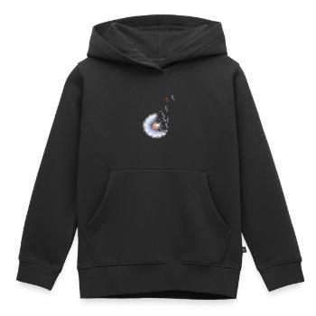 Marienkäfer auf Löwenzahnsamen - Kinder Premium Organic Hoodie - Schwarz - Vorne - AI Model Kid Male (0cm)