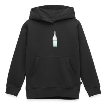 Water bottle bottle cork - Kids Premium Organic Hoodie - black - Front - AI Model Kid Male (0cm)