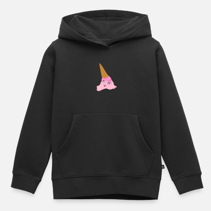Glace fondue - Sweat Premium à capuche enfant bio - noir