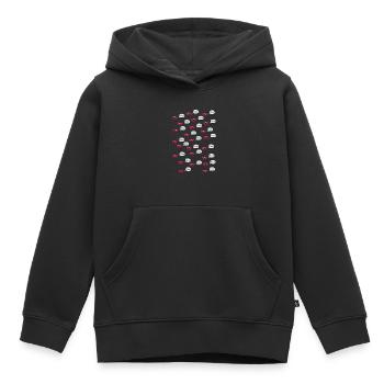 Haricots - Sweat Premium à capuche enfant bio - noir - Devant - AI Model Kid Male (0cm)